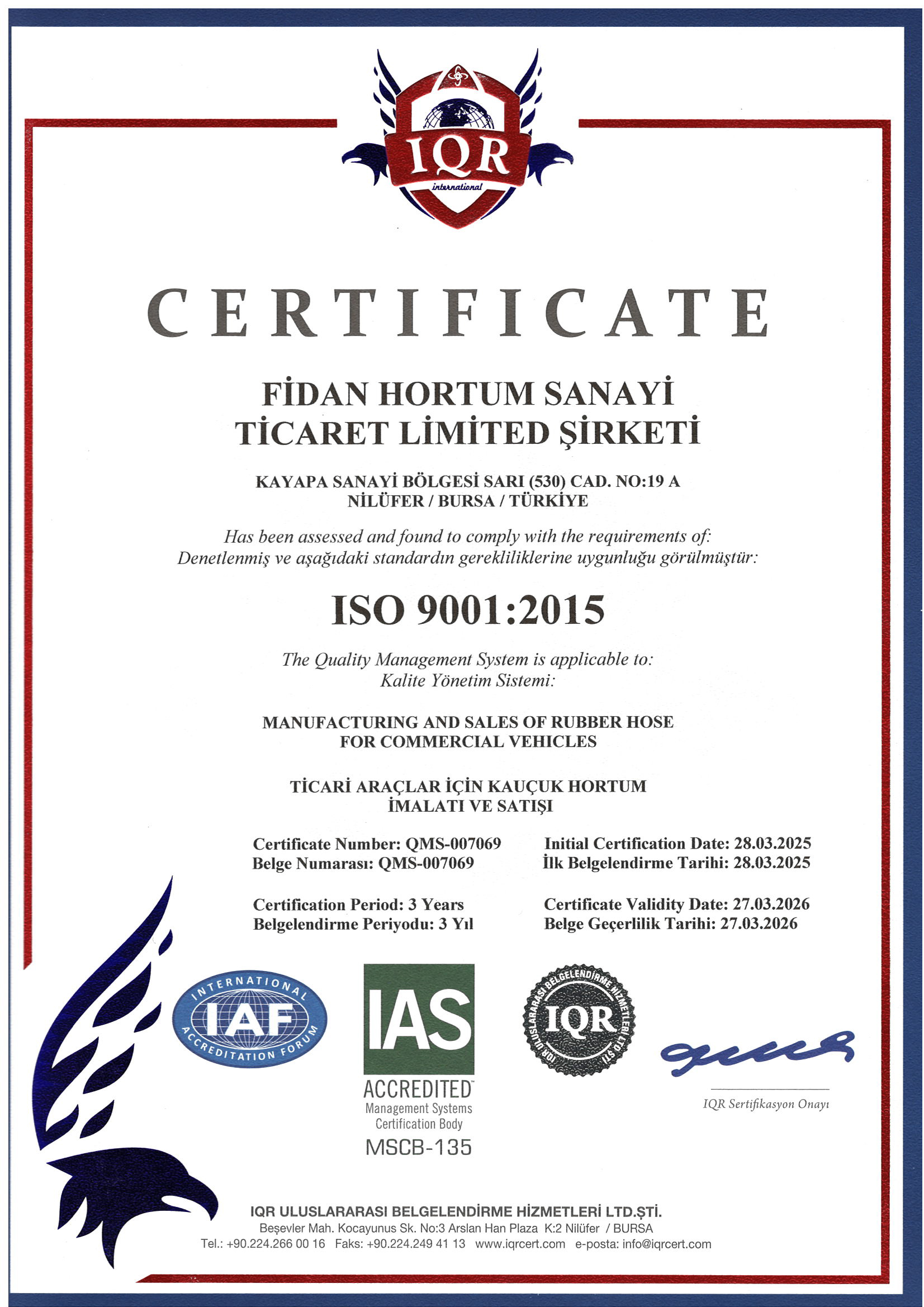 KALİTEDEN ÖDÜN VERMİYORUZ